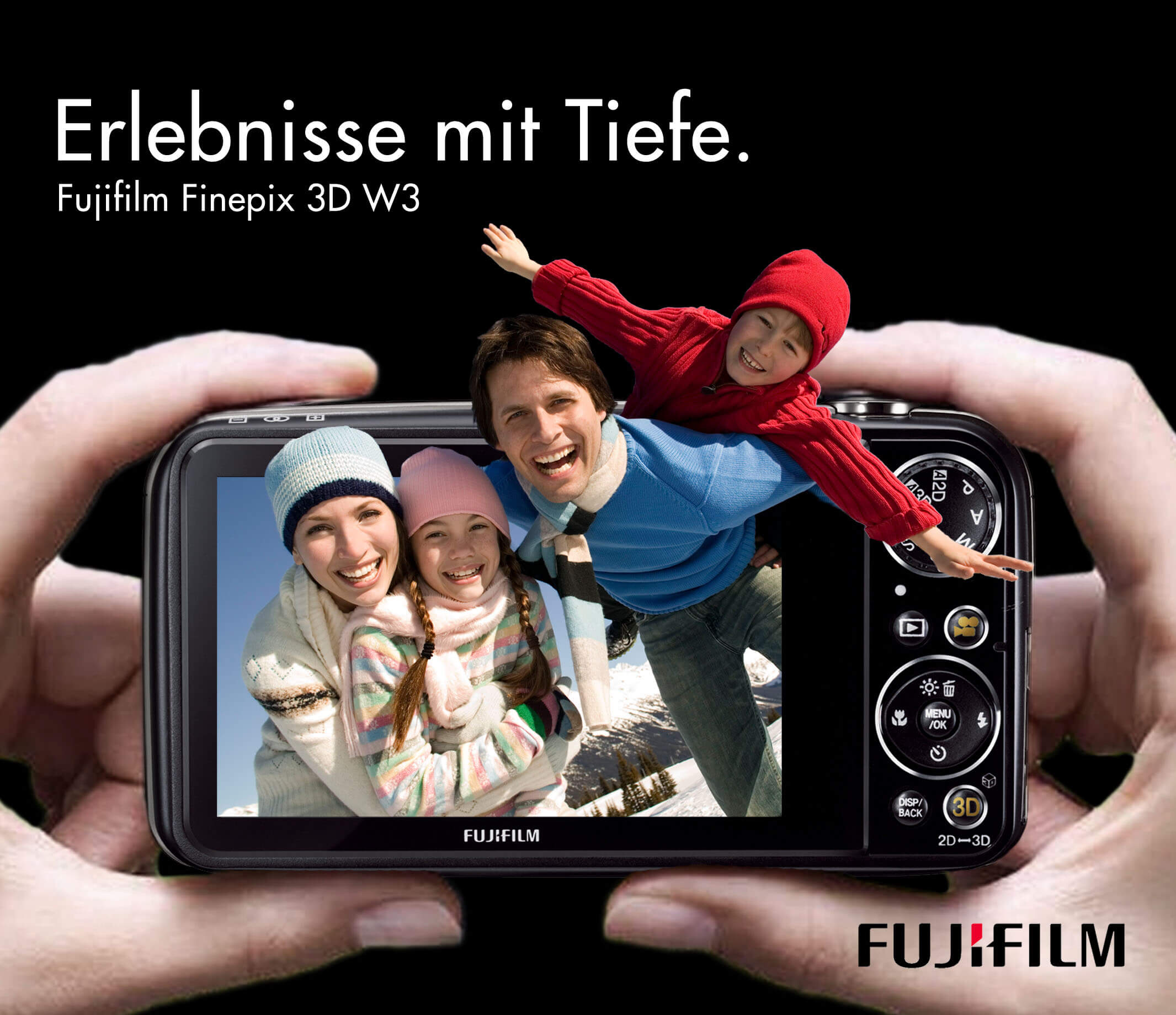 Fujitsu 3D Kamera Print Anzeige