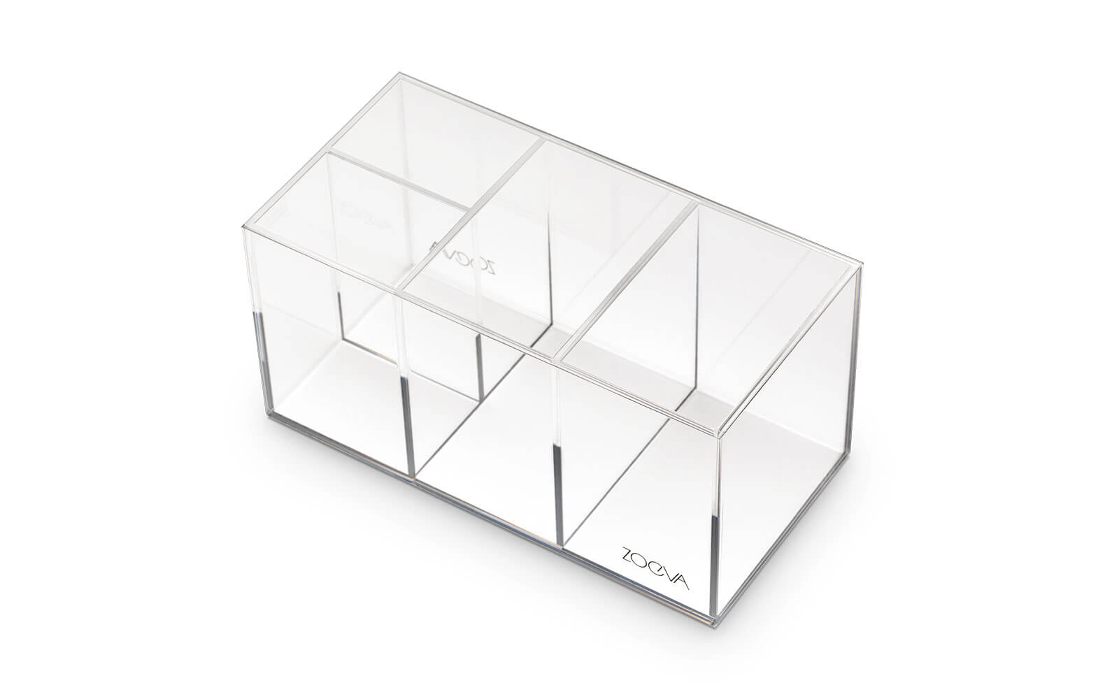 zoeva glas box packshot retouching transparent